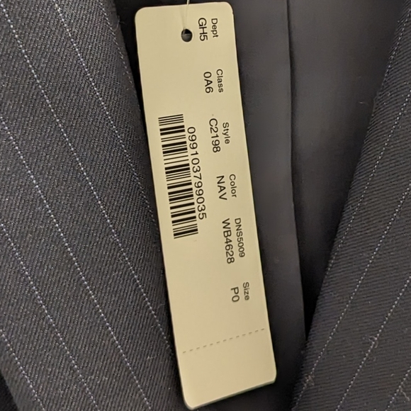 J Crew 1035 Single Button Blazer Jacket Super 120s 100% Merino Wool Pinstripe 0P - Picture 12 of 12